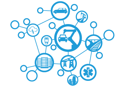 Symbol Leistungen Systemhärtung. Zu sehen eine Cloud, in der viele Wirtschaftsbereiche abgedeckt sind.